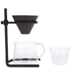 Kinto Handfilter Kaffee Set Schwarz 2 Tassen